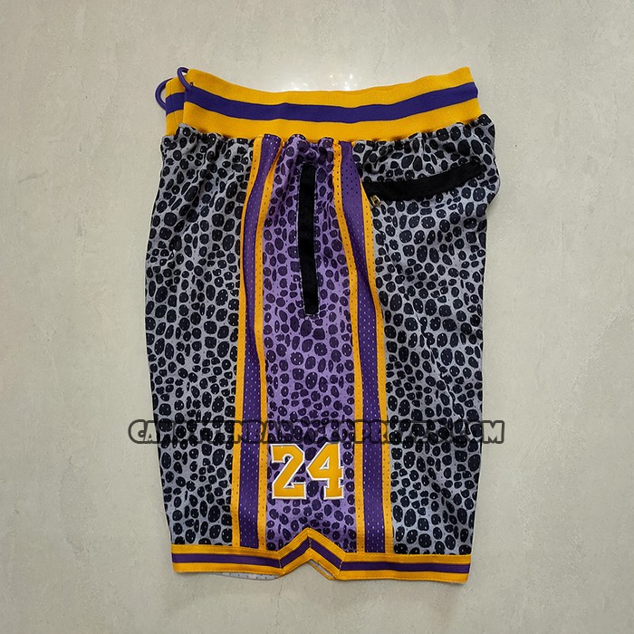 Pantaloncini Los Angeles Lakers Kobe Bryant Nero Viola